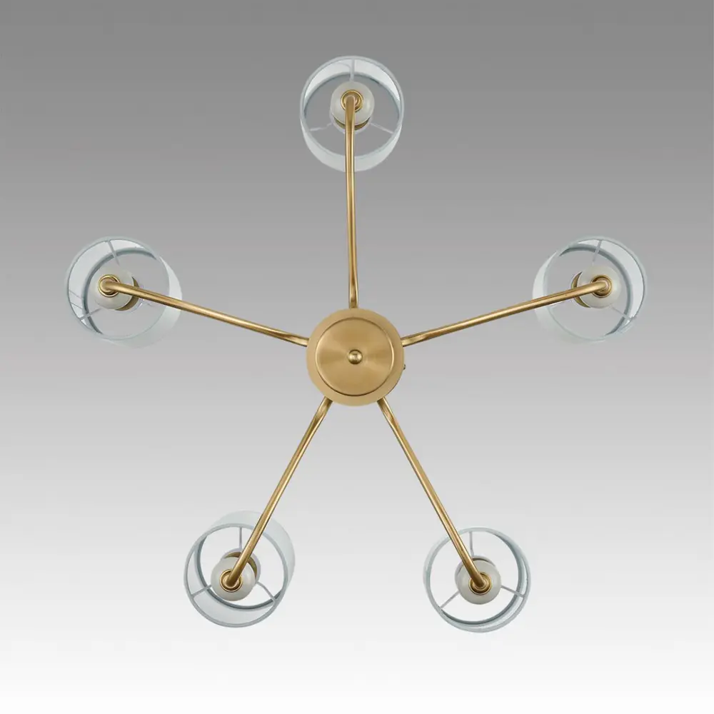 Фото 2 Люстра на штанге Lumion Anri 6590-5 5 ламп 10 м² цвет мятный/зеленый/латунь Фото 2 Люстра на штанге Lumion Anri 6590-5 5 ламп 10 м² цвет мятный/зеленый/латунь