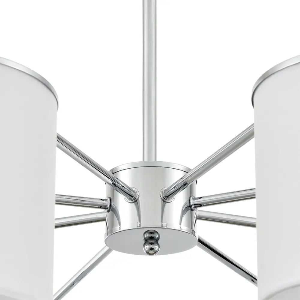 Фото 5 Люстра на штанге Lumion Suntori 6591-8 8 ламп 16 м² цвет хром/белый Фото 5 Люстра на штанге Lumion Suntori 6591-8 8 ламп 16 м² цвет хром/белый