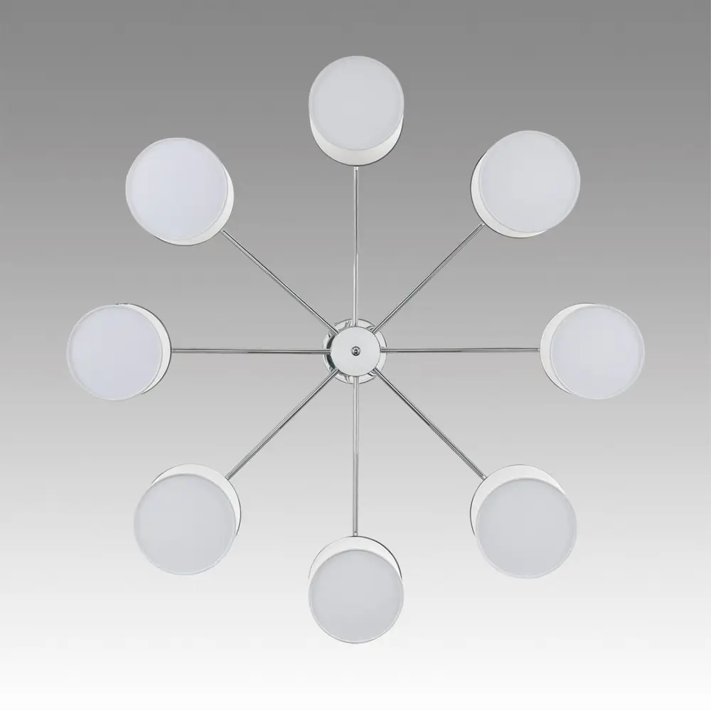 Фото 2 Люстра на штанге Lumion Suntori 6591-8 8 ламп 16 м² цвет хром/белый Фото 2 Люстра на штанге Lumion Suntori 6591-8 8 ламп 16 м² цвет хром/белый