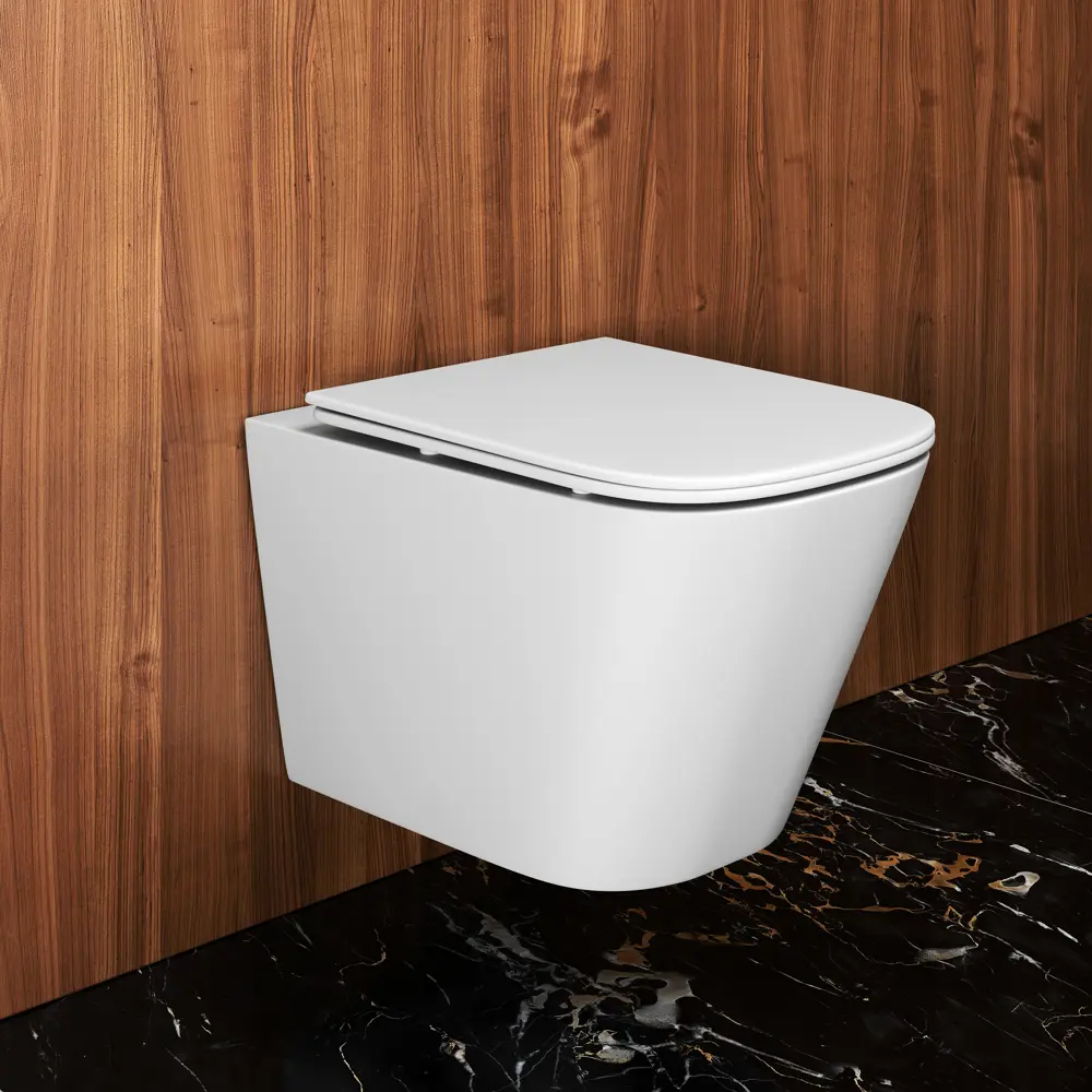 Фото 2 Унитаз подвесной Object Ceramic с безободковой TornadoFlush и ультратонким сиденьем OneClick цвет белый глянец Фото 2 Унитаз подвесной Object Ceramic с безободковой TornadoFlush и ультратонким сиденьем OneClick цвет белый глянец