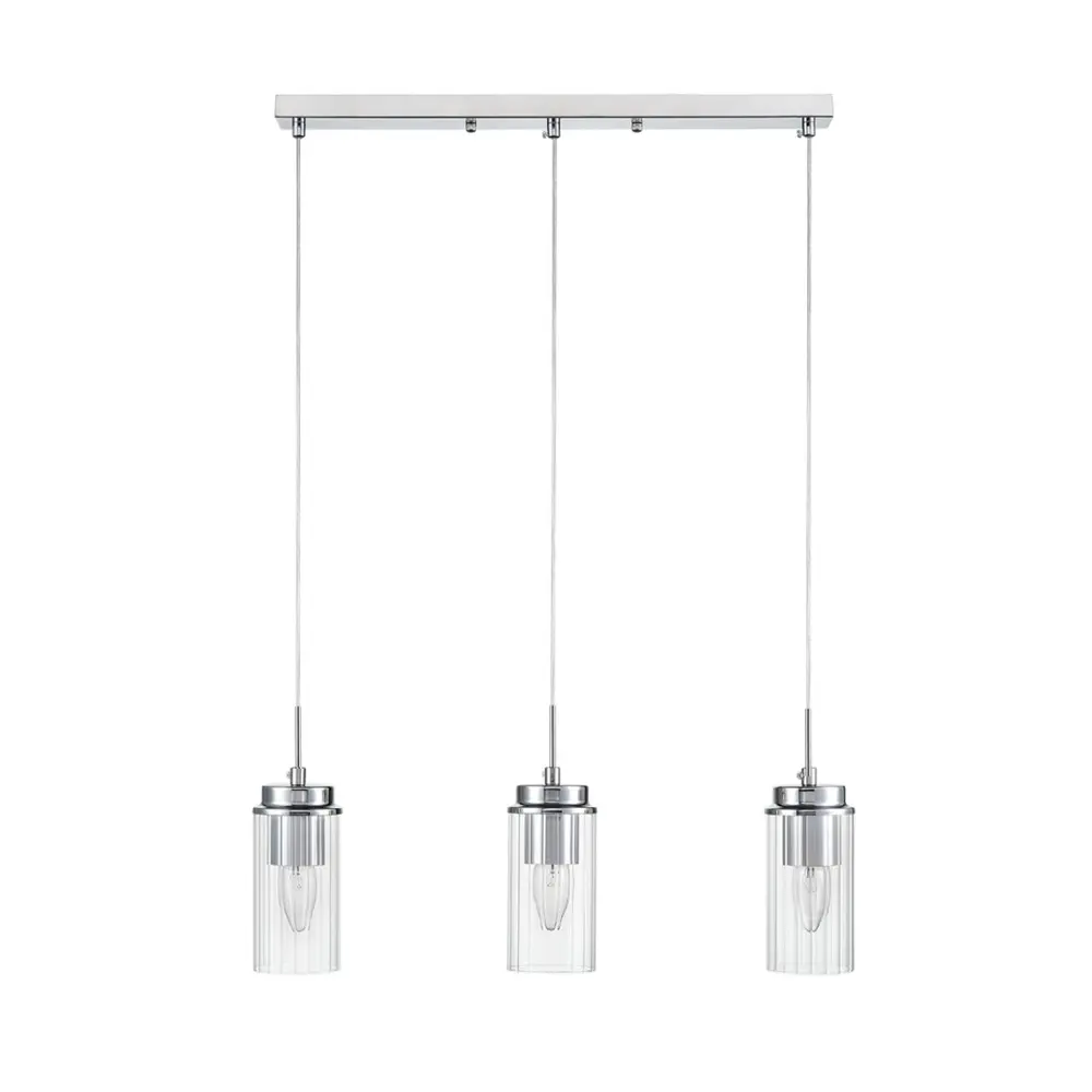 Фото Светильник подвесной Lumion Isha 8102-3a 3 лампы 6 м² цвет хром/прозрачный Фото Светильник подвесной Lumion Isha 8102-3a 3 лампы 6 м² цвет хром/прозрачный