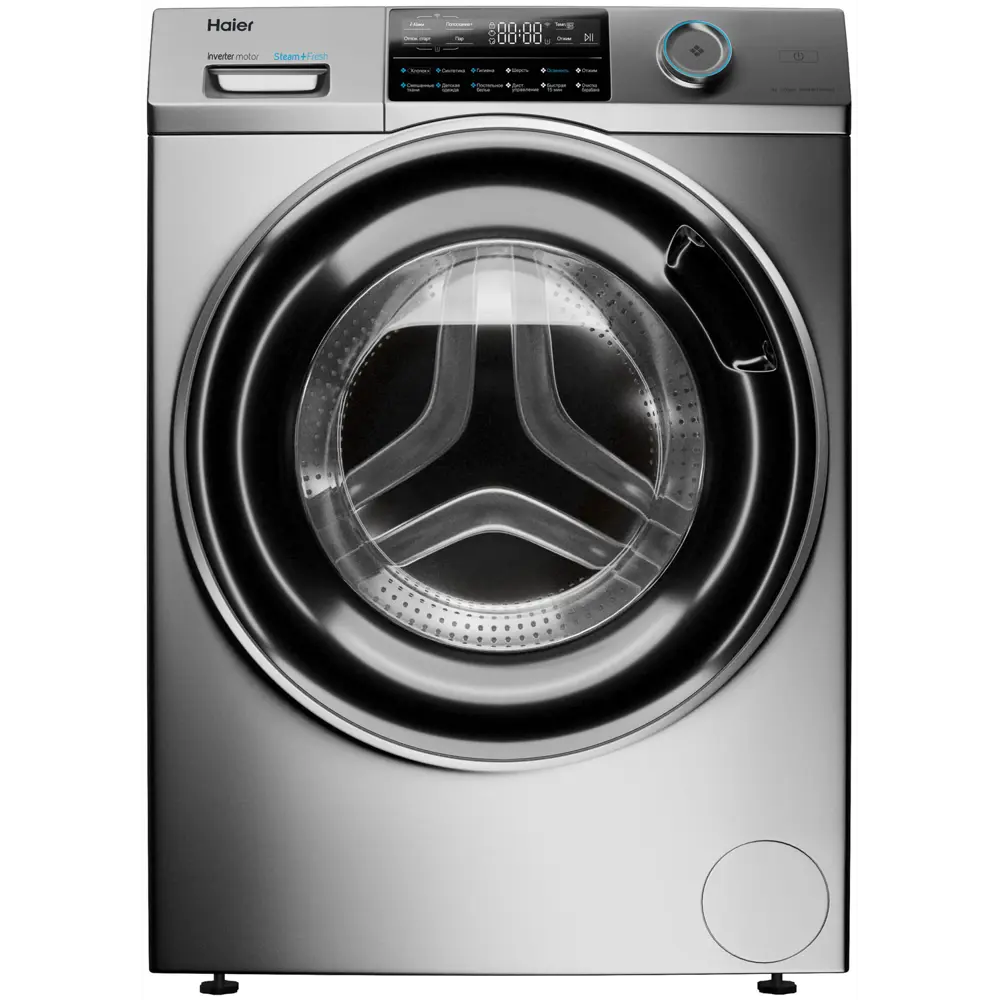Фото Стиральная машина Haier Hw70-bp12969ase 59.5x85x45.4 см 7 кг цвет серебристый Фото Стиральная машина Haier Hw70-bp12969ase 59.5x85x45.4 см 7 кг цвет серебристый