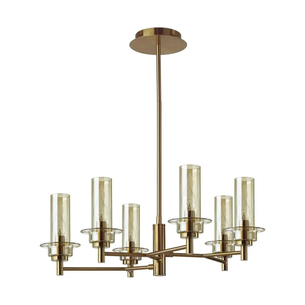 Фото Люстра на штанге Lumion Madonna 6554-6c 6 ламп 12 м² цвет бронза/коньяк Фото Люстра на штанге Lumion Madonna 6554-6c 6 ламп 12 м² цвет бронза/коньяк