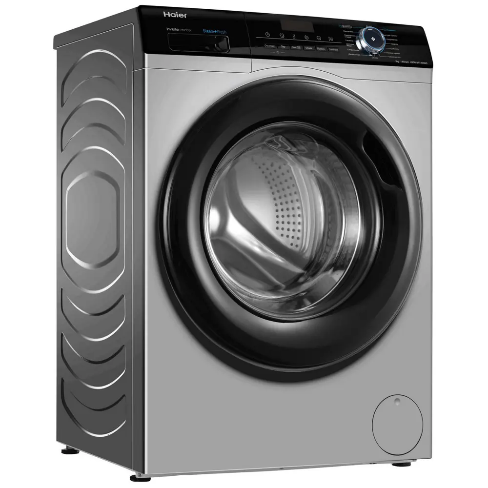Фото 4 Стиральная машина Haier Hw90-bp14929as 59.5x85x49.7 см 9 кг цвет серебристый Фото 4 Стиральная машина Haier Hw90-bp14929as 59.5x85x49.7 см 9 кг цвет серебристый