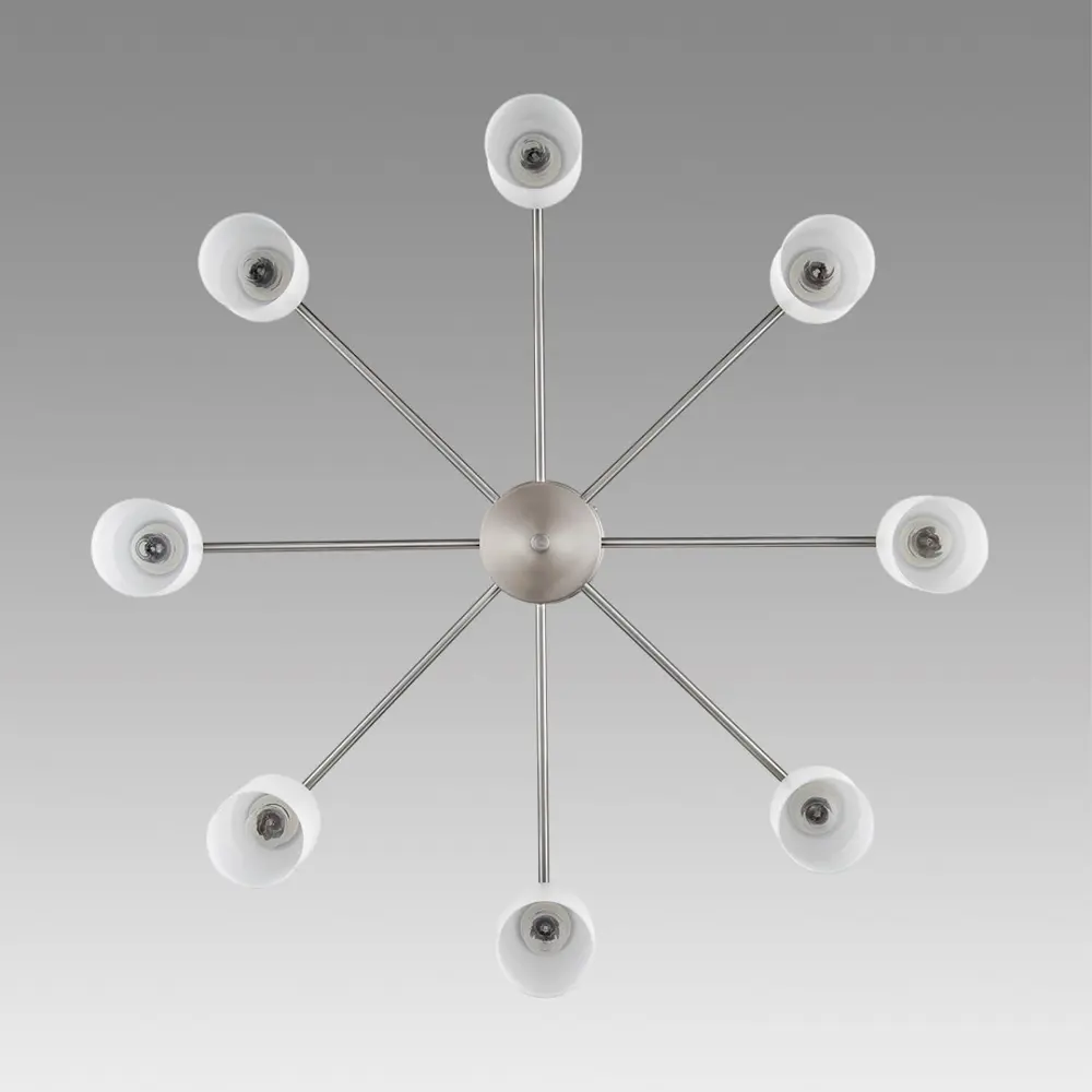 Фото 2 Люстра на штанге Lumion Mave 8099-8c 8 ламп 16 м² цвет белый/никель Фото 2 Люстра на штанге Lumion Mave 8099-8c 8 ламп 16 м² цвет белый/никель