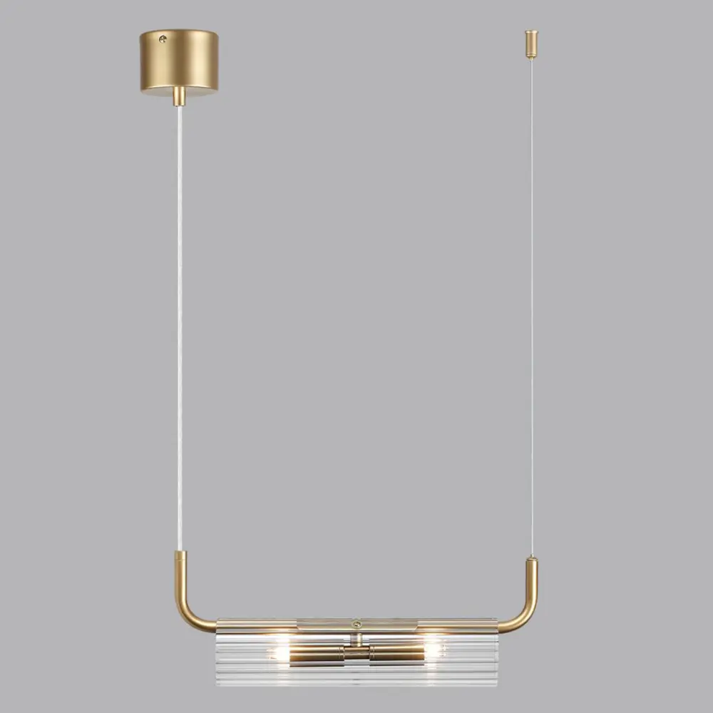 Фото 2 Светильник подвесной Lumion Toronto 6560-2 2 лампы 4 м² цвет прозрачный/золотой Фото 2 Светильник подвесной Lumion Toronto 6560-2 2 лампы 4 м² цвет прозрачный/золотой