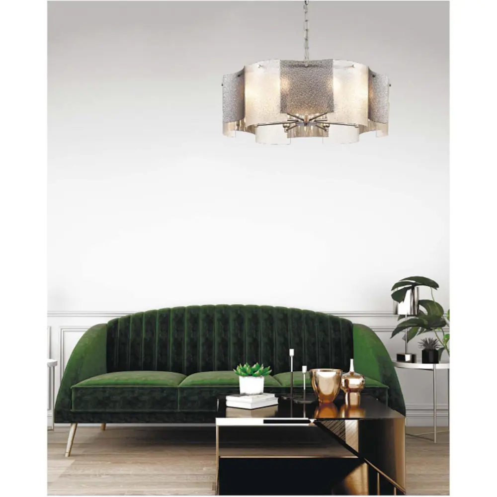 Фото 7 Люстра подвесная Lumion Dandy 6594-8 8 ламп 16 м² цвет хром/серый/прозрачный Фото 7 Люстра подвесная Lumion Dandy 6594-8 8 ламп 16 м² цвет хром/серый/прозрачный