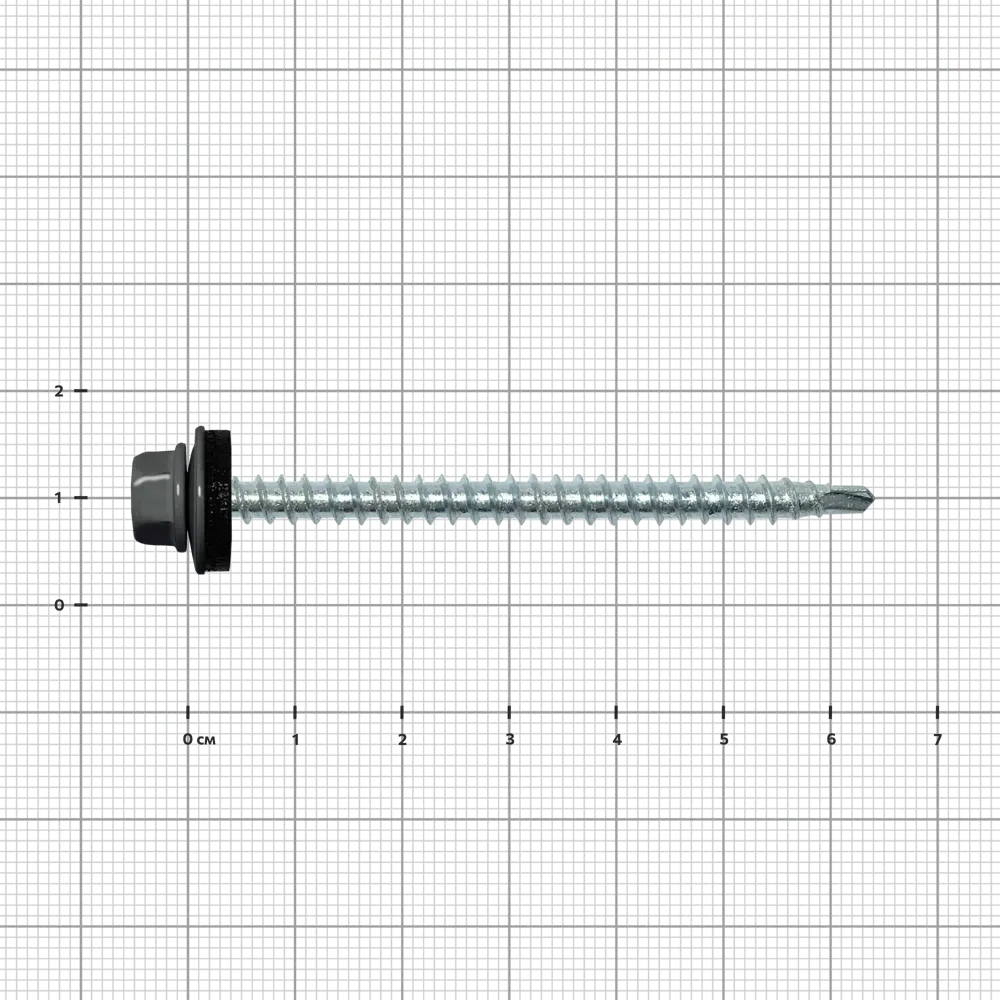 Фото 3 Саморезы кровельные по дереву Dilwis оцинкованные с буром 4.8x64 мм на вес RAL 7024 Фото 3 Саморезы кровельные по дереву Dilwis оцинкованные с буром 4.8x64 мм на вес RAL 7024