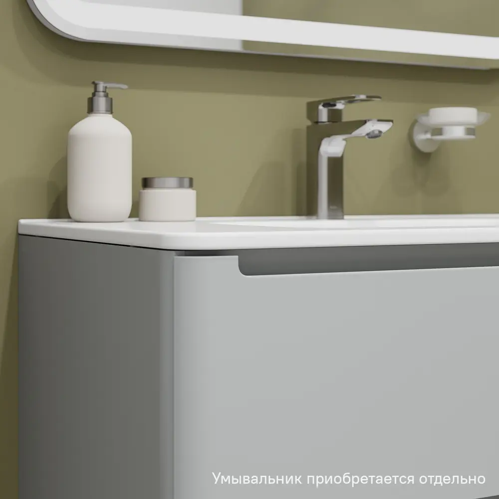 Фото 7 Тумба под раковину подвесная Iddis EDI80L0i95 80.2см цвет светло-серый Фото 7 Тумба под раковину подвесная Iddis EDI80L0i95 80.2см цвет светло-серый