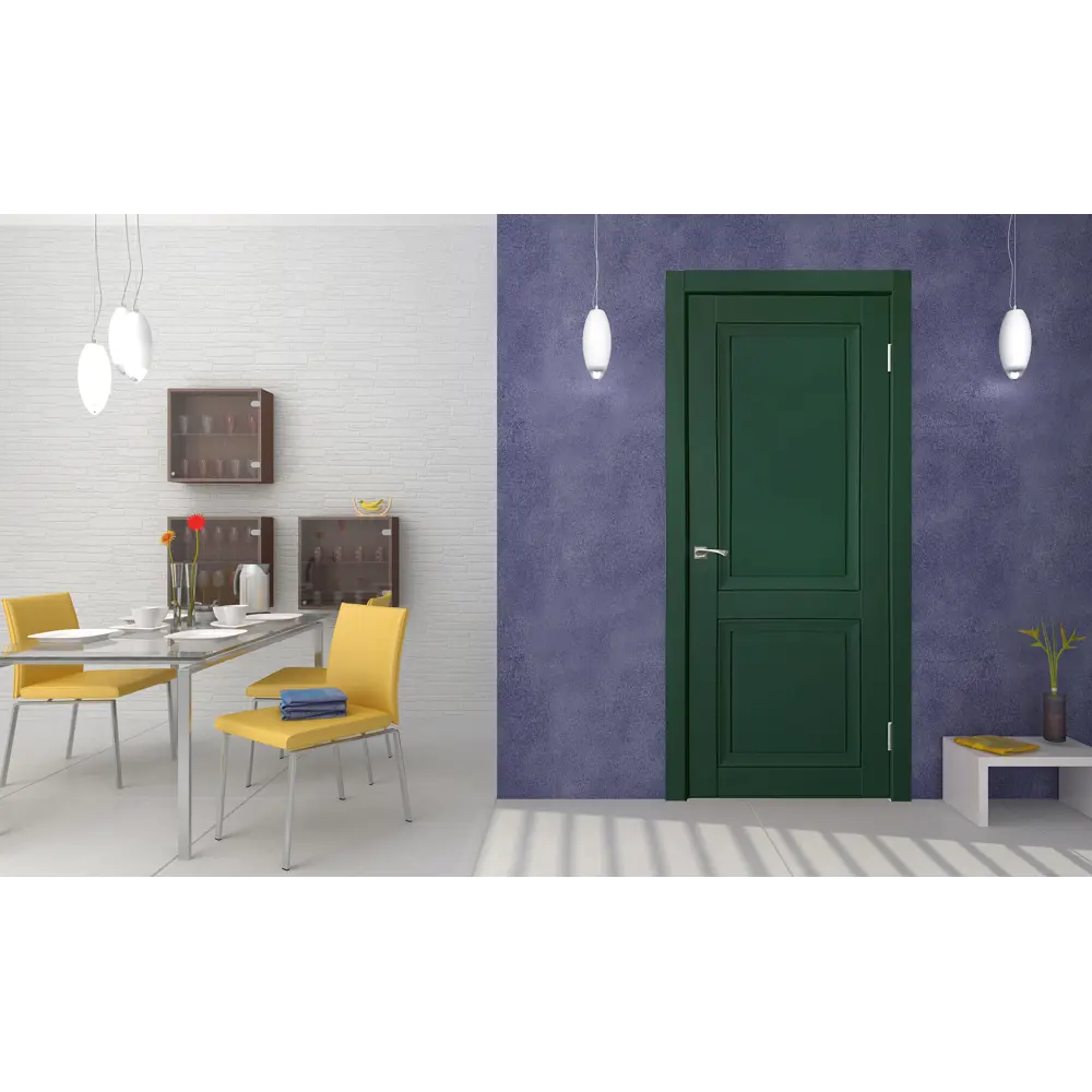 Фото 6 Комплект межкомнатной двери Uberture Деканто 1 глухая 200x60см ПВХ цвет barhat green с коробом и наличниками Фото 6 Комплект межкомнатной двери Uberture Деканто 1 глухая 200x60см ПВХ цвет barhat green с коробом и наличниками
