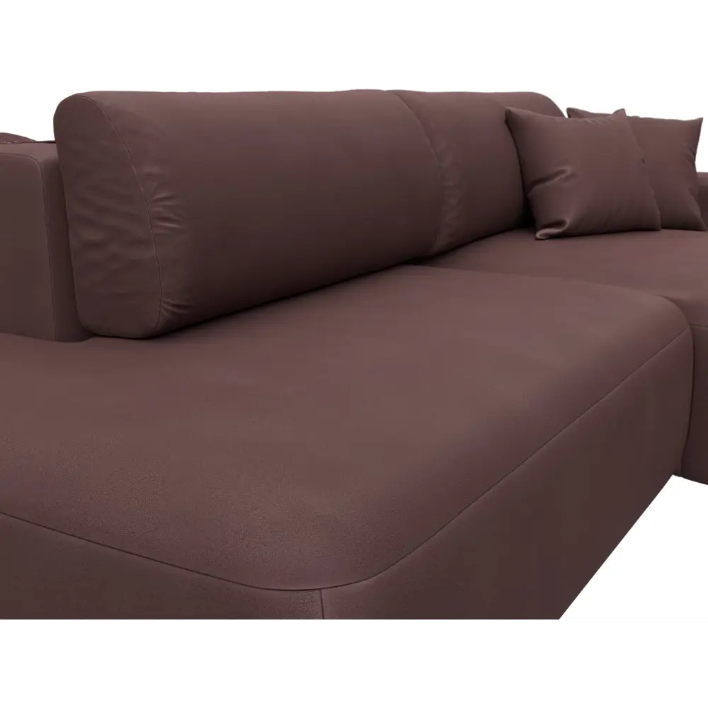 Фото 3 Диван угловой Лига-036 НПБ Модерн правый угол Лига диванов 127779 267x84x162 см замша цвет joly 09 бордовый