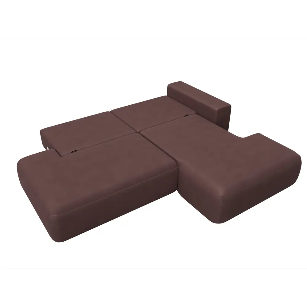 Фото 9 Диван угловой Лига-036 НПБ Модерн правый угол Лига диванов 127779 267x84x162 см замша цвет joly 09 бордовый