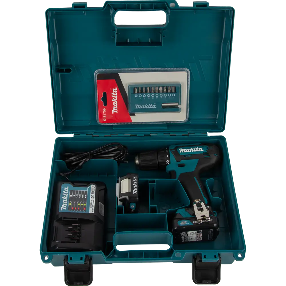 Фото 8 Дрель-шуруповерт аккумуляторная Makita DF333DAX13, 12 В Li-Ion 2x2 Ач Фото 8 Дрель-шуруповерт аккумуляторная Makita DF333DAX13, 12 В Li-Ion 2x2 Ач