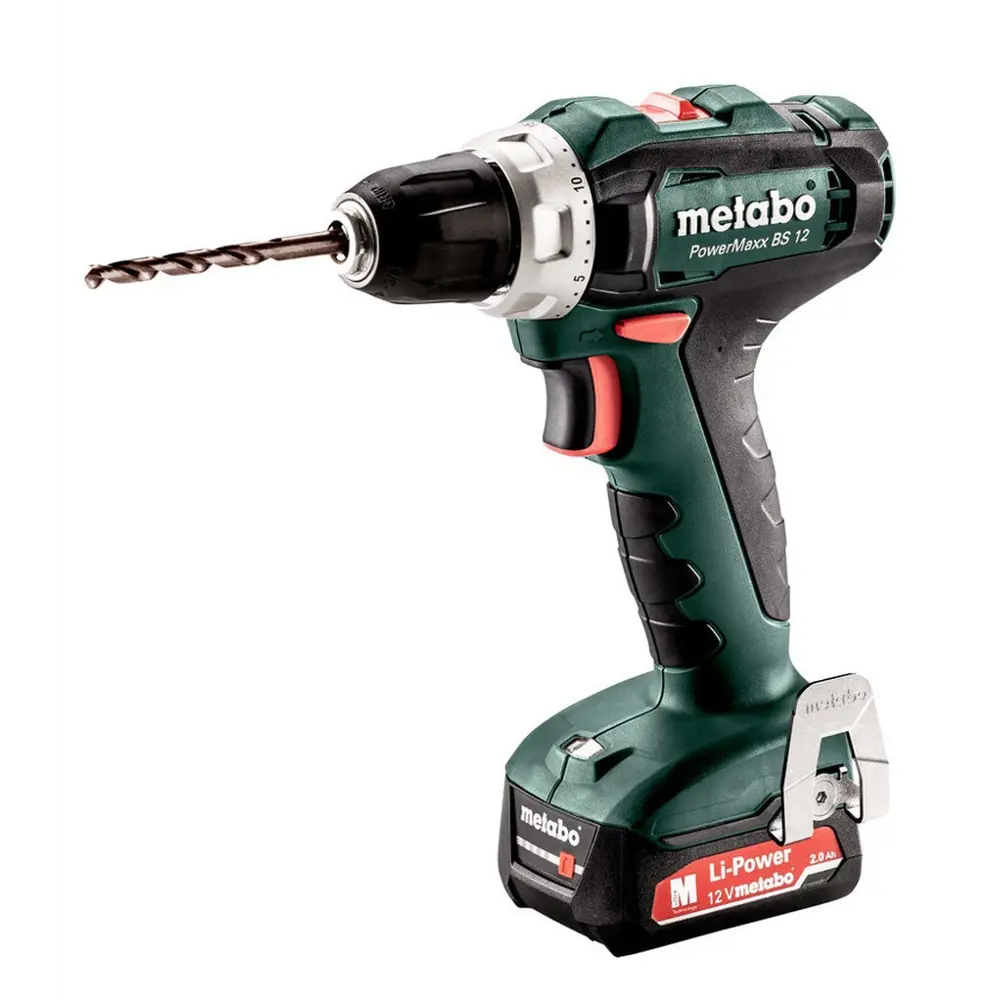 Фото 2 Дрель-шуруповерт аккумуляторная Metabo PowerMaxx BS 12 601036500, 12 В Li-Ion 2x2 Ач Фото 2 Дрель-шуруповерт аккумуляторная Metabo PowerMaxx BS 12 601036500, 12 В Li-Ion 2x2 Ач