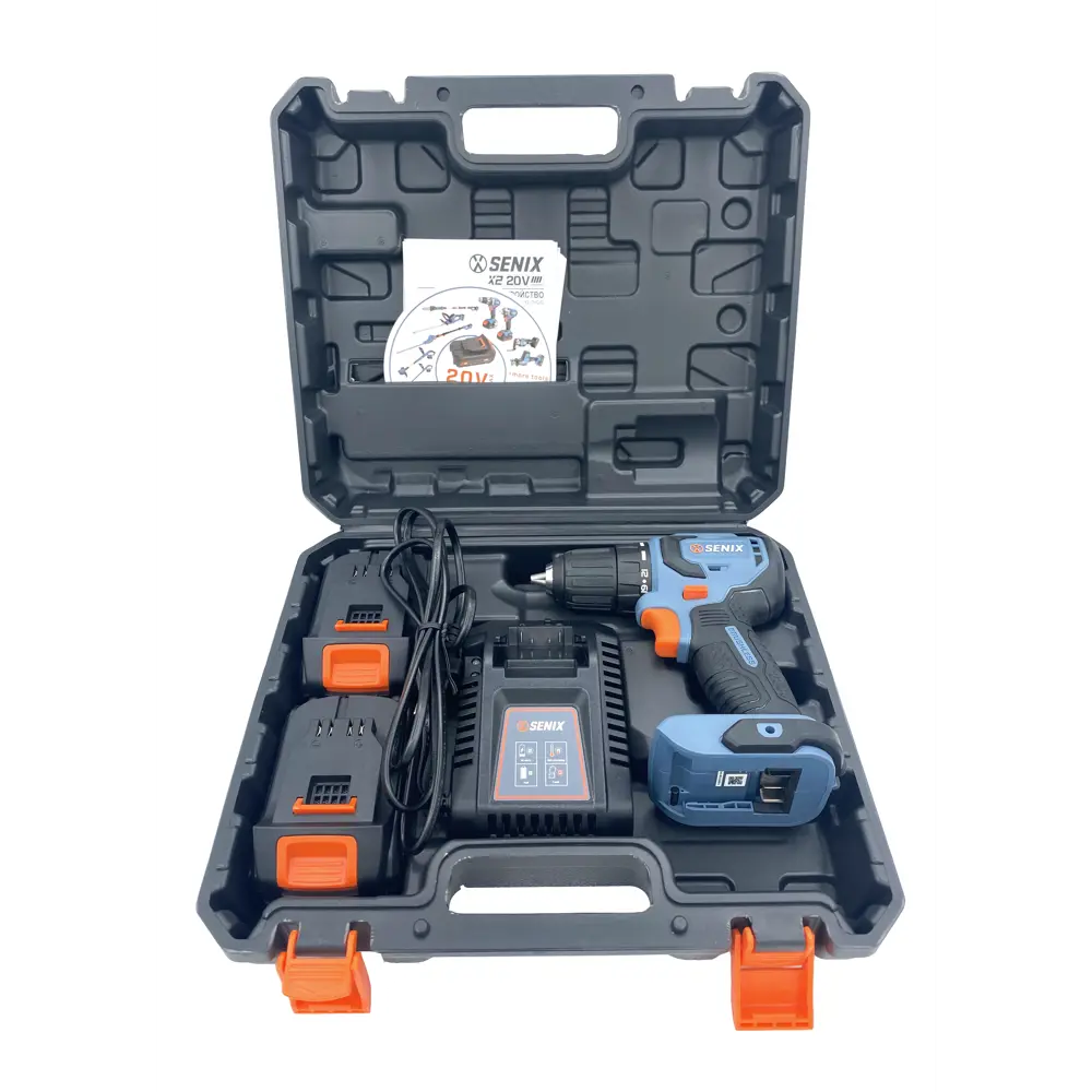 Фото 5 Дрель-шуруповерт аккумуляторная бесщеточная ударная Senix PDHX2-M2-EU KIT НСК, PDHX2-M2-EU KIT НСК, 20 В Li-Ion 2x2.5 Ач Фото 5 Дрель-шуруповерт аккумуляторная бесщеточная ударная Senix PDHX2-M2-EU KIT НСК, PDHX2-M2-EU KIT НСК, 20 В Li-Ion 2x2.5 Ач