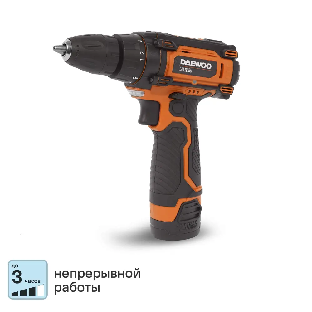 Фото Дрель-шуруповерт аккумуляторная Daewoo DAA 1210LI, 12 В Li 1x1.5 Ач Фото Дрель-шуруповерт аккумуляторная Daewoo DAA 1210LI, 12 В Li 1x1.5 Ач