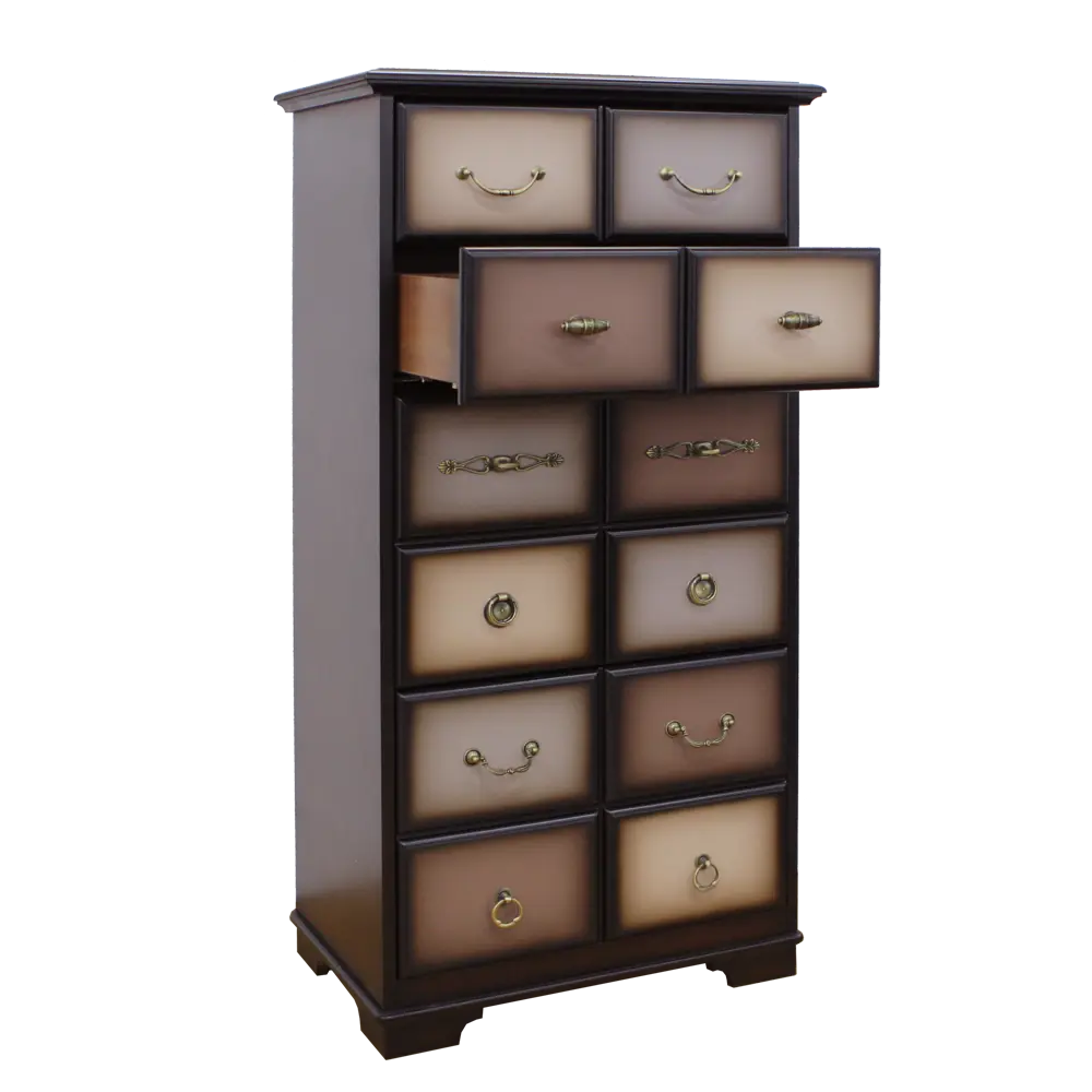 Фото 3 Комод Bogacho 62.5x123x41 см 4 ящика МДФ цвет разноцветный 11536/шоколадный Фото 3 Комод Bogacho 62.5x123x41 см 4 ящика МДФ цвет разноцветный 11536/шоколадный