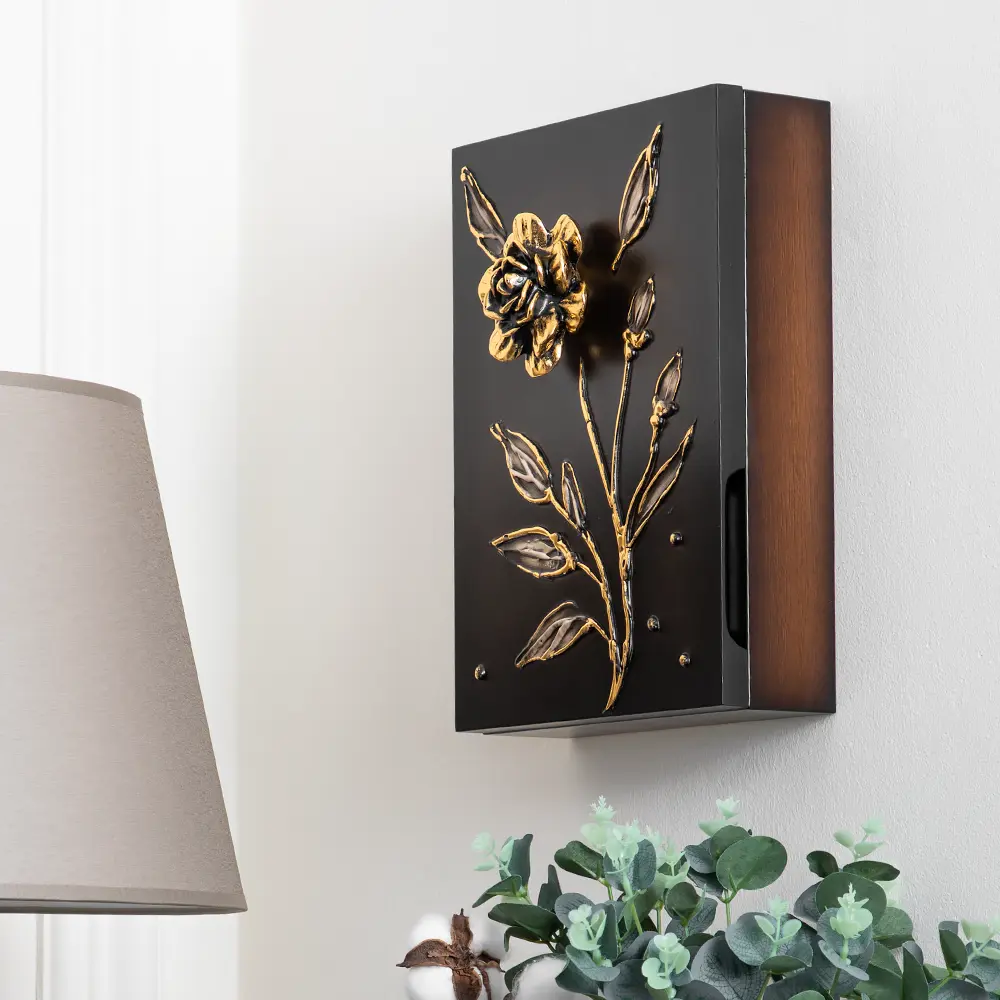 Фото 6 Шкафчик для ключей BOGACHO Роза Прованса 11.5х29.5х21 см МДФ коричневый Фото 6 Шкафчик для ключей BOGACHO Роза Прованса 11.5х29.5х21 см МДФ коричневый