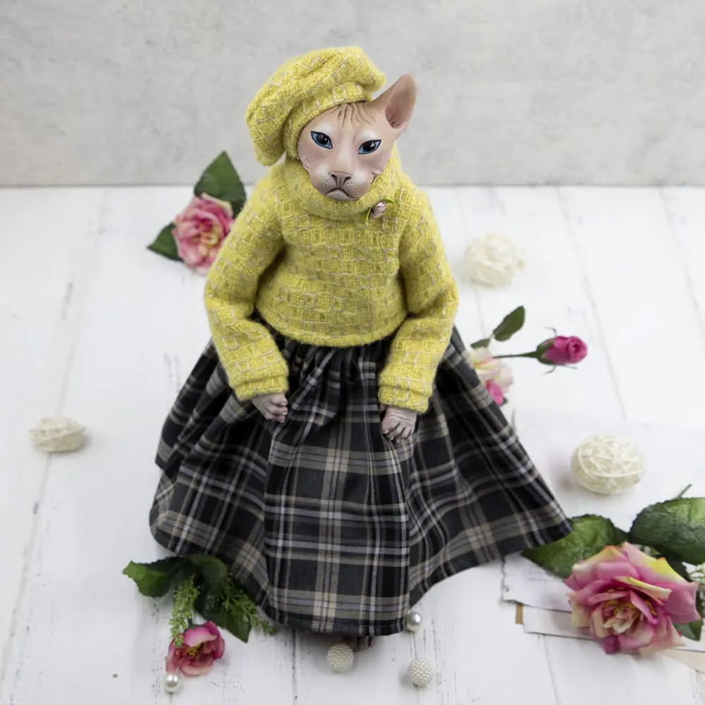 Фото 5 Коллекционная игрушка Кошка Мари ручная работа