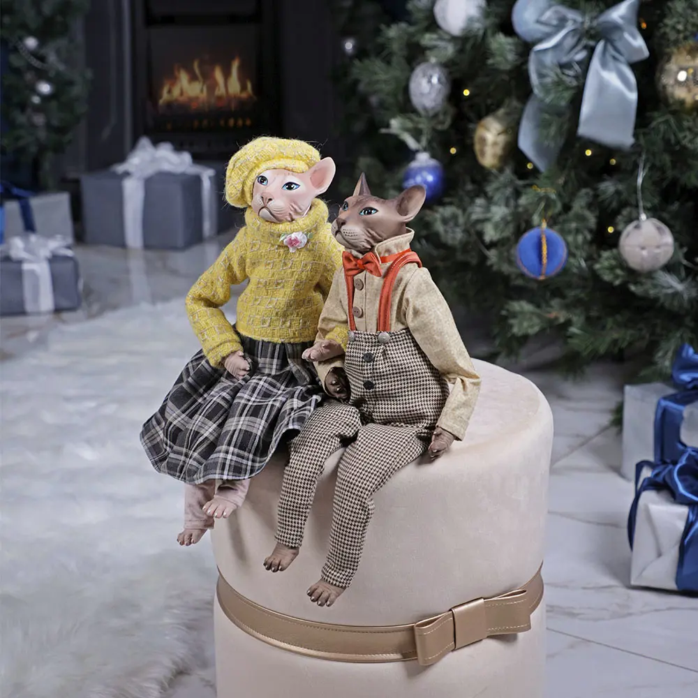 Фото 2 Коллекционная игрушка Кошка Мари ручная работа