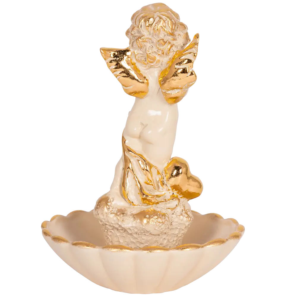 Фото Подставка для украшений блюдце из мрамора Bogacho Ангел Роуз бежевая Фото Подставка для украшений блюдце из мрамора Bogacho Ангел Роуз бежевая