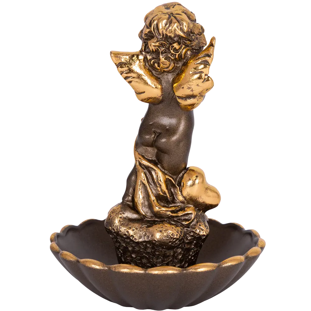 Фото 2 Подставка для украшений блюдце из мрамора Bogacho Ангел Роуз бронзовая Фото 2 Подставка для украшений блюдце из мрамора Bogacho Ангел Роуз бронзовая