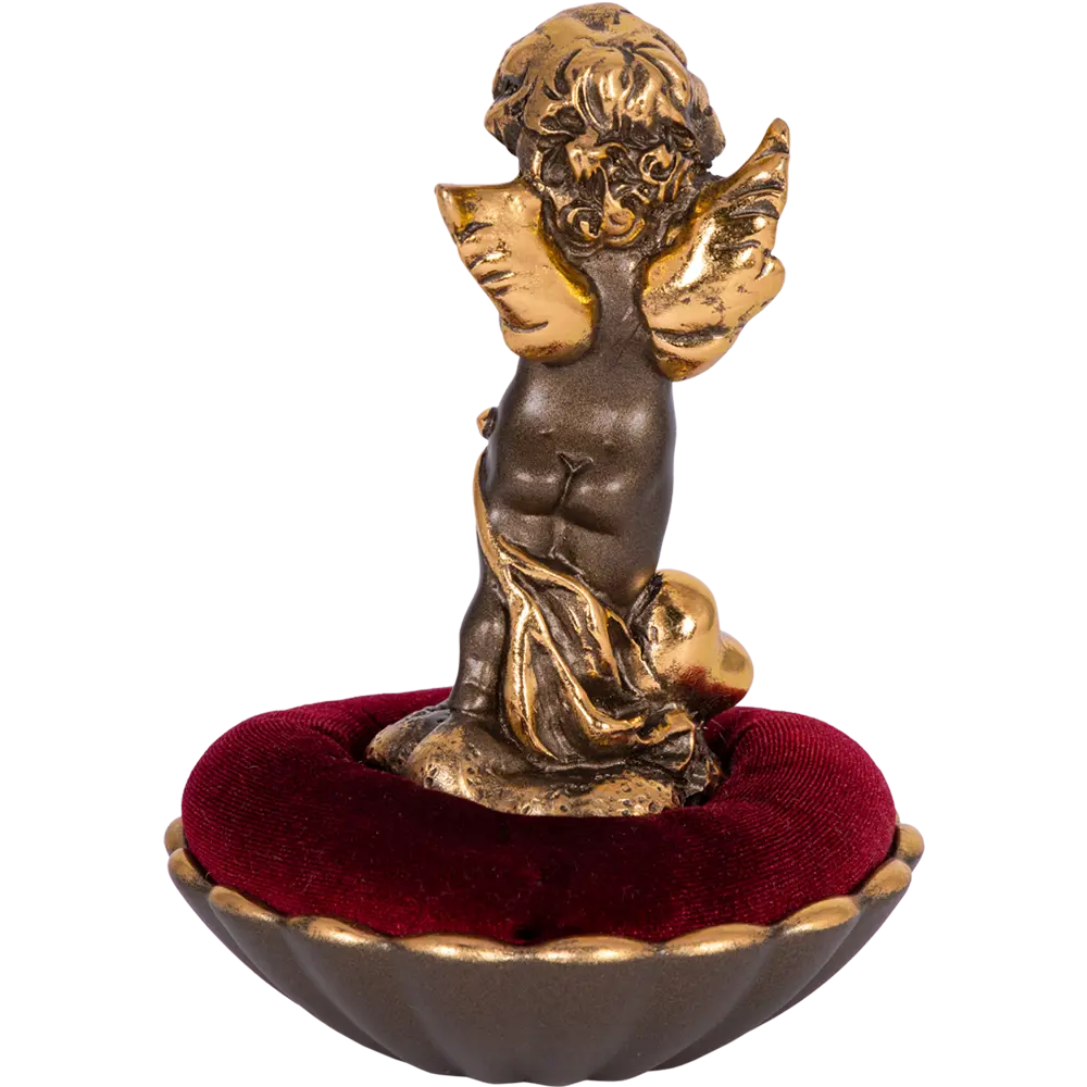 Фото 4 Статуэтка из мрамора Bogacho игольница Ангел Роуз бронзовая