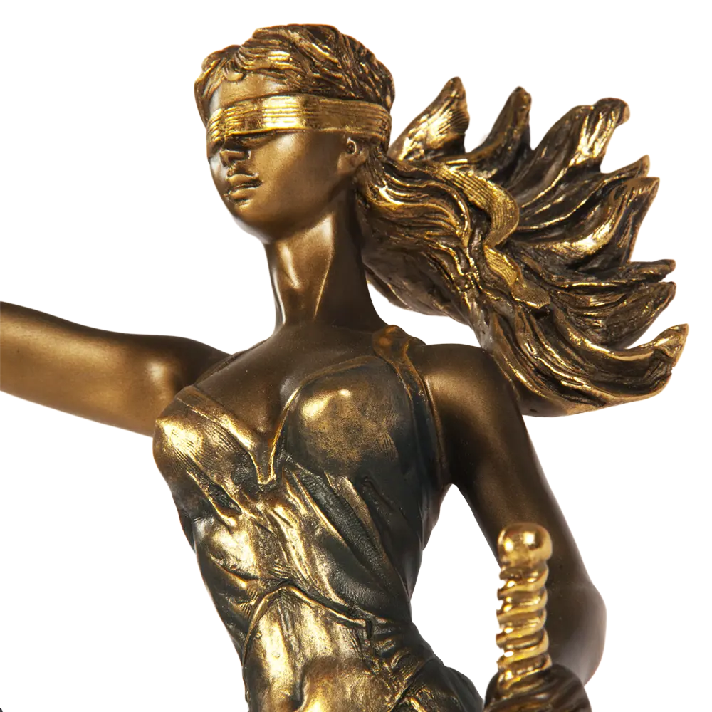 Фото 4 Статуэтка из мрамора Bogacho Девушка Фемида 3 бронзовая высота 50 см