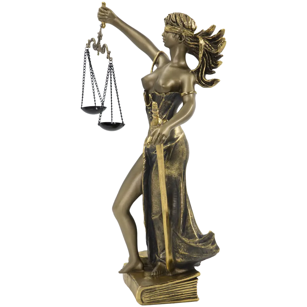 Фото 3 Статуэтка из мрамора Bogacho Девушка Фемида 2 бронзовая