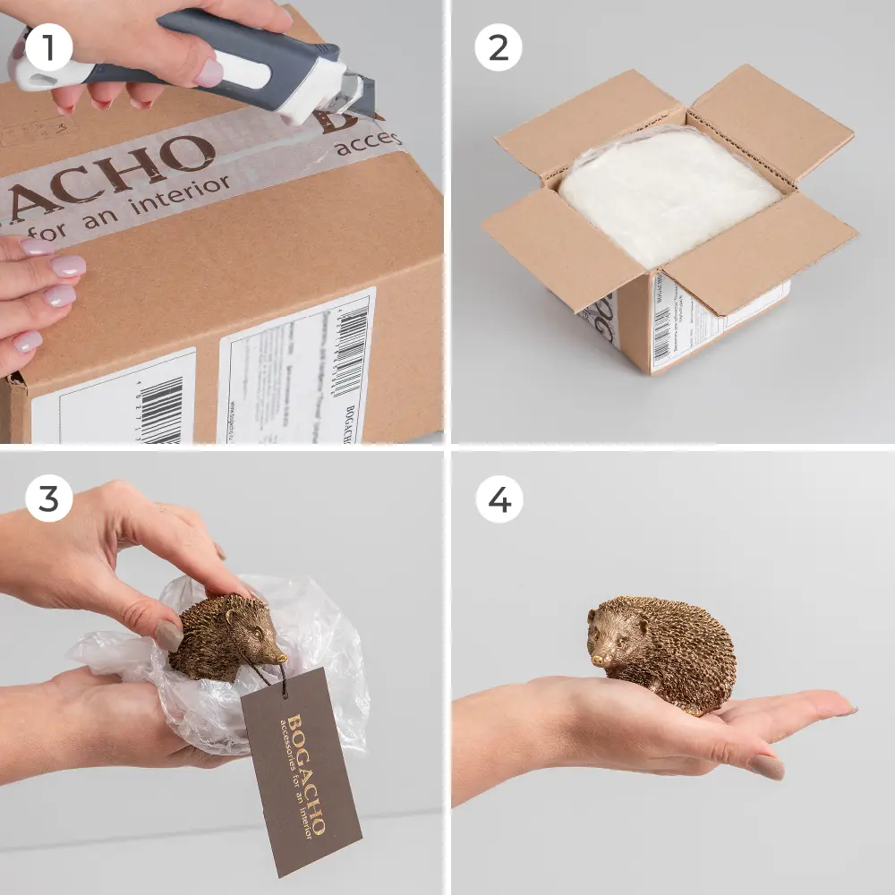 Фото 7 Статуэтка Bogacho Ежик Барб кремовый