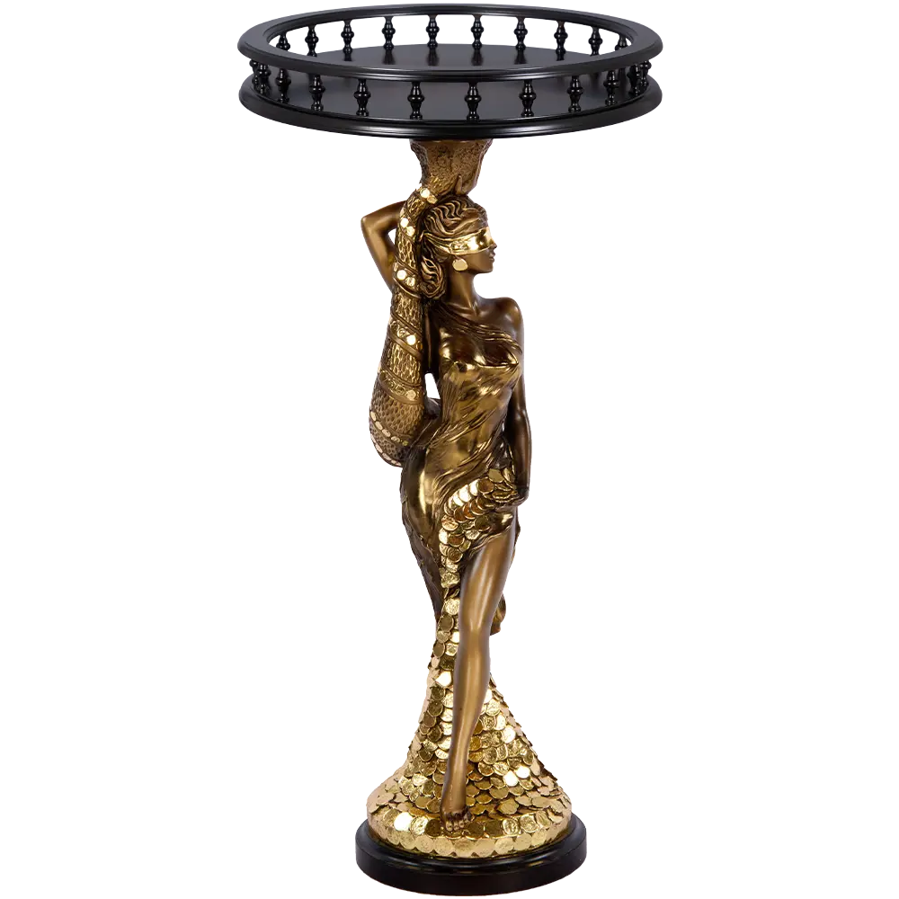 Фото Столик декоративный Bogacho 13056/Б/450/2Оберджин Фортуна бронзовый 45 см Фото Столик декоративный Bogacho 13056/Б/450/2Оберджин Фортуна бронзовый 45 см