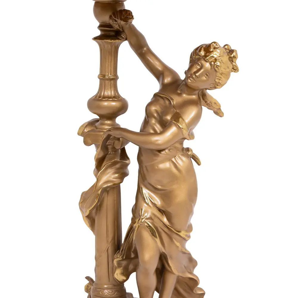 Фото 3 Столик декоративный из литьевого мрамора Bogacho Летний вечер бронзовый со столешницей Ø 45 см коричневой с бортиками