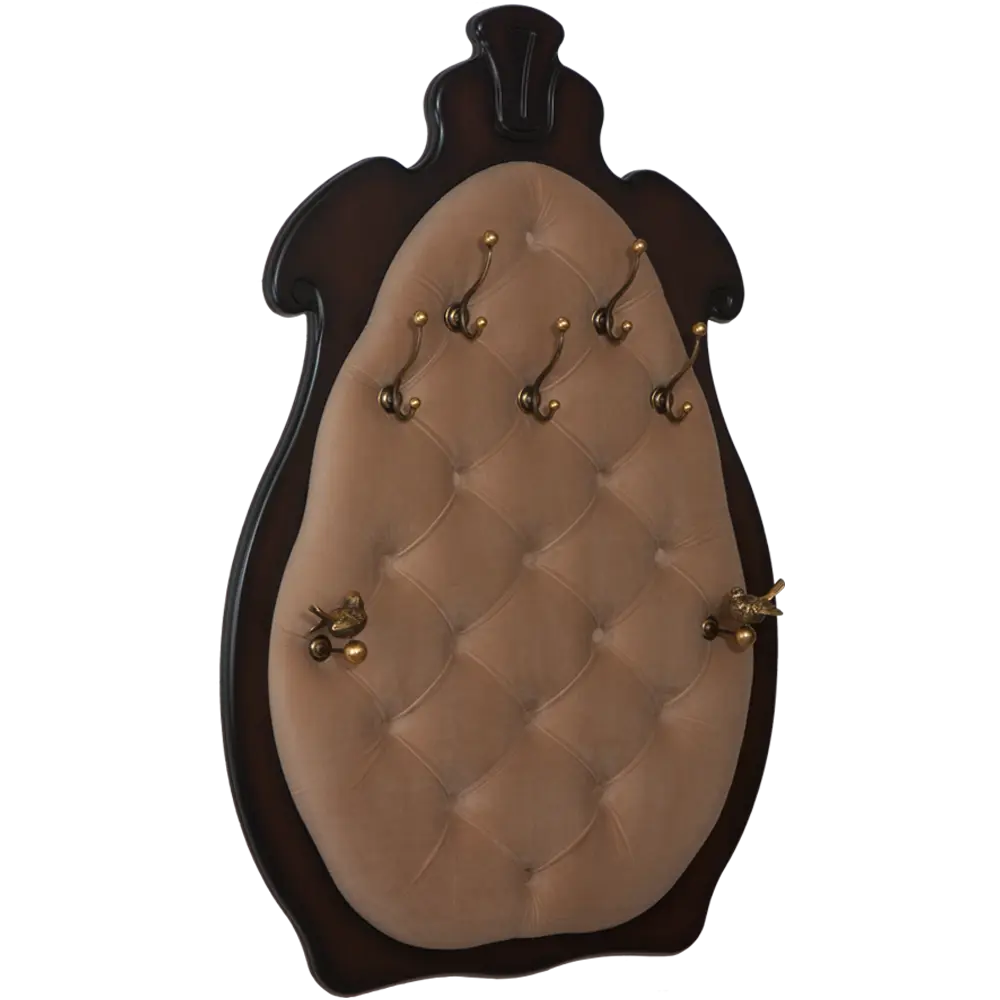 Фото 2 Вешалка настенная 5 крючков 88x128x16 см BOGACHO Квин цвет коричневый 11554_коричневый