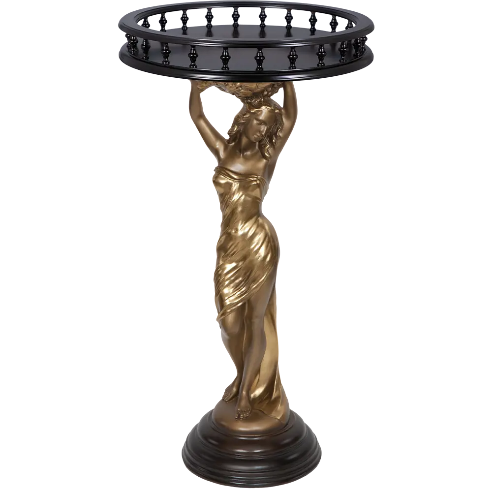 Фото Столик декоративный Bogacho 13021/Б/450/2Оберджин Валерия бронзовый 45 см Фото Столик декоративный Bogacho 13021/Б/450/2Оберджин Валерия бронзовый 45 см