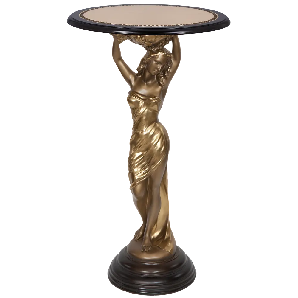 Фото Столик декоративный Bogacho 13021/Б/450ОрехБеж Валерия бронзовый 45 см