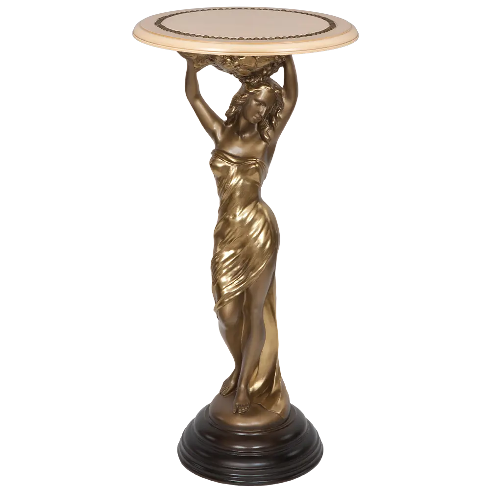 Фото Столик декоративный Bogacho 13021/Б/340АсБеж Валерия бронзовый 34 см