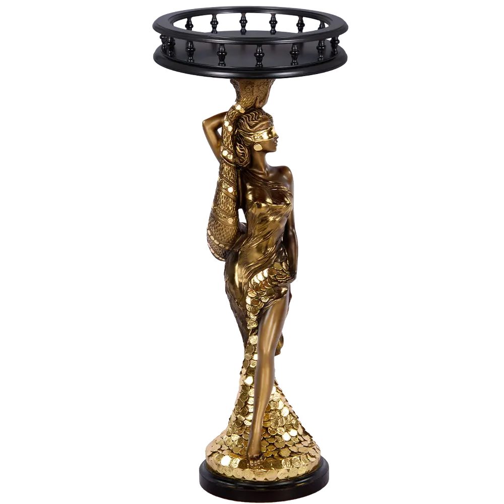 Фото Столик декоративный Bogacho 13056/Б/340/2Оберджин Фортуна бронзовый 34 см Фото Столик декоративный Bogacho 13056/Б/340/2Оберджин Фортуна бронзовый 34 см