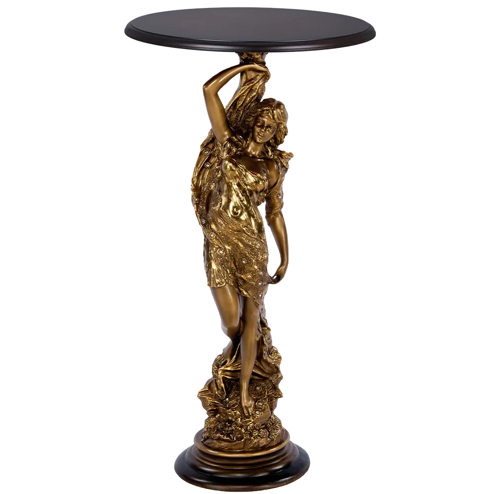 Фото Столик декоративный Bogacho 13057/Б/450Дмт Изабель бронзовый 45 см