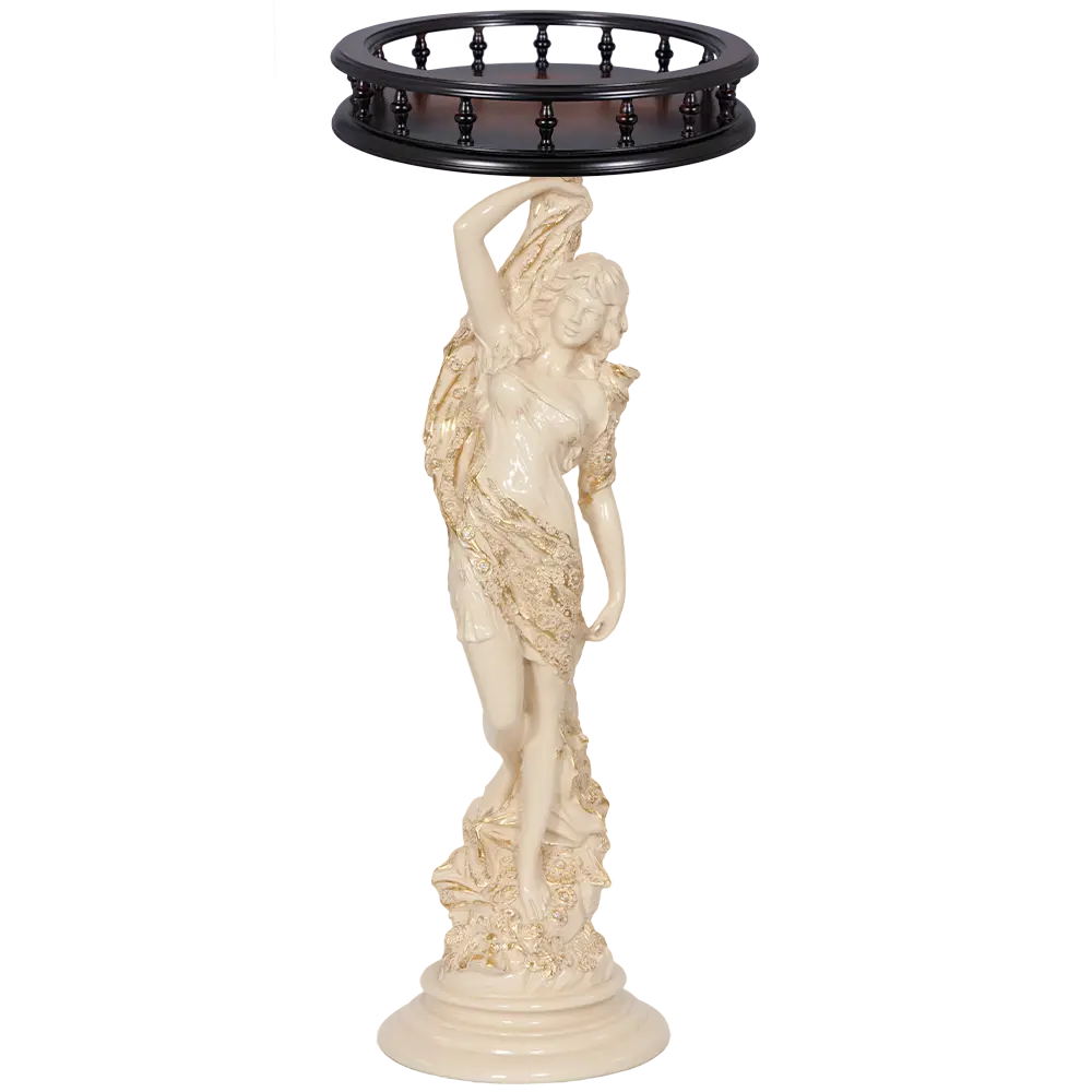 Фото Столик декоративный Bogacho 13057/АС/340/2Орех Изабель бежевый 34 см Фото Столик декоративный Bogacho 13057/АС/340/2Орех Изабель бежевый 34 см