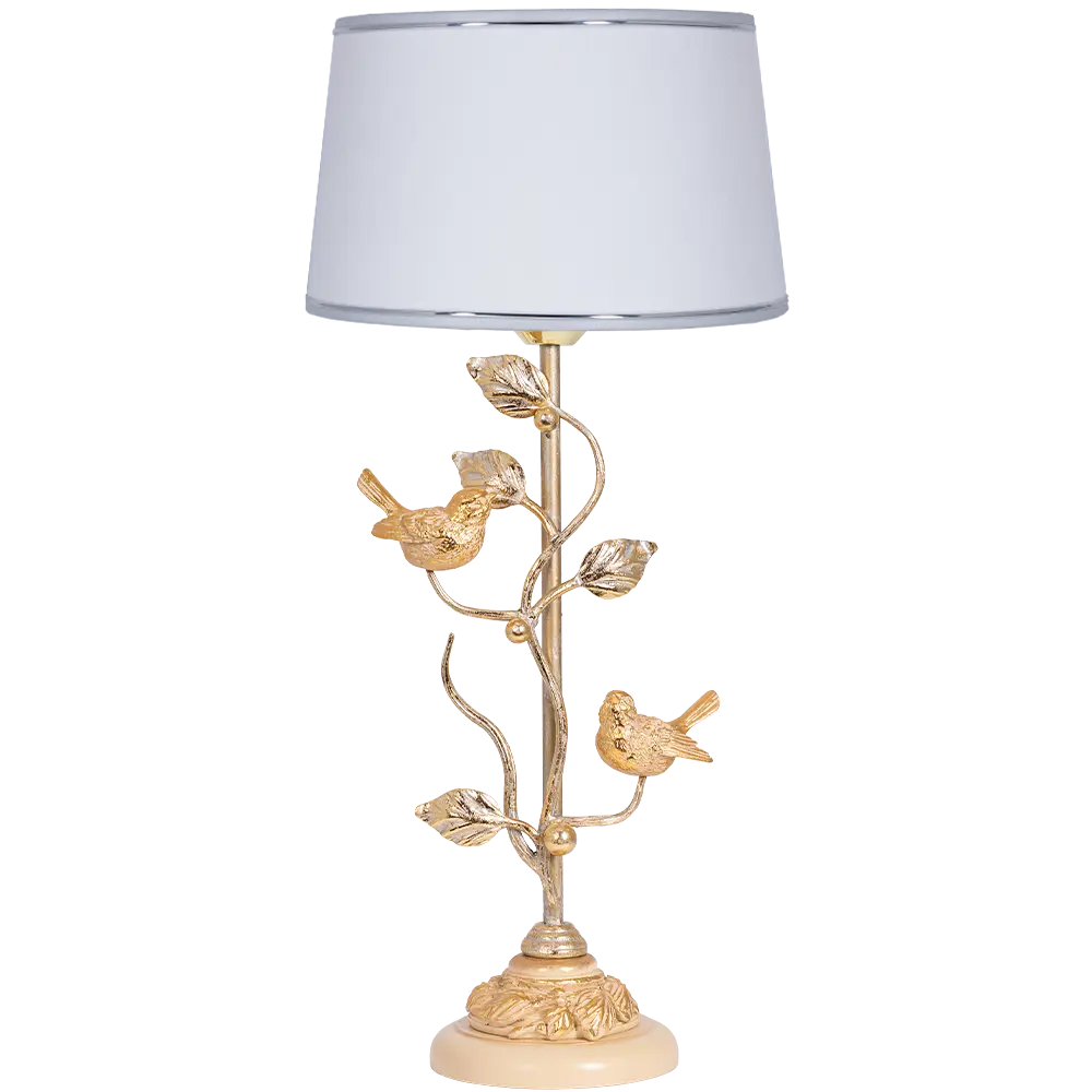 Фото Настольная лампа BOGACHO СБ-189/АС/Тюссо снег Терра Spring цвет белый Фото Настольная лампа BOGACHO СБ-189/АС/Тюссо снег Терра Spring цвет белый