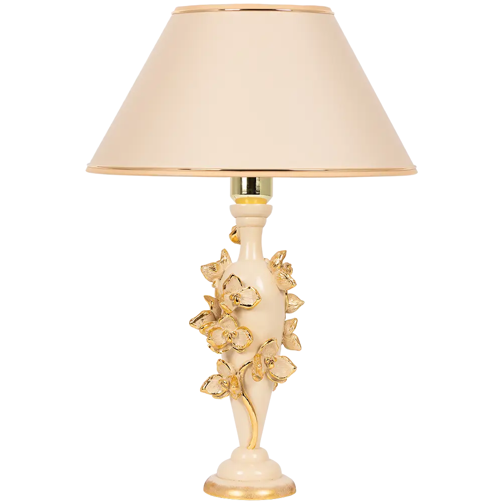 Фото Настольная лампа BOGACHO СБ-186/АС/Крем Орхидея Лира цвет бежевый Фото Настольная лампа BOGACHO СБ-186/АС/Крем Орхидея Лира цвет бежевый