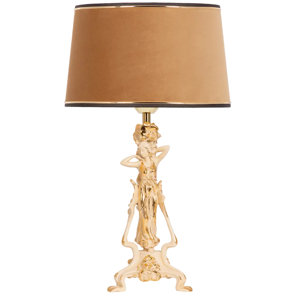 Фото Настольная лампа BOGACHO СБ-43/АС/Тюссо поталь Флора цвет бежевый Фото Настольная лампа BOGACHO СБ-43/АС/Тюссо поталь Флора цвет бежевый