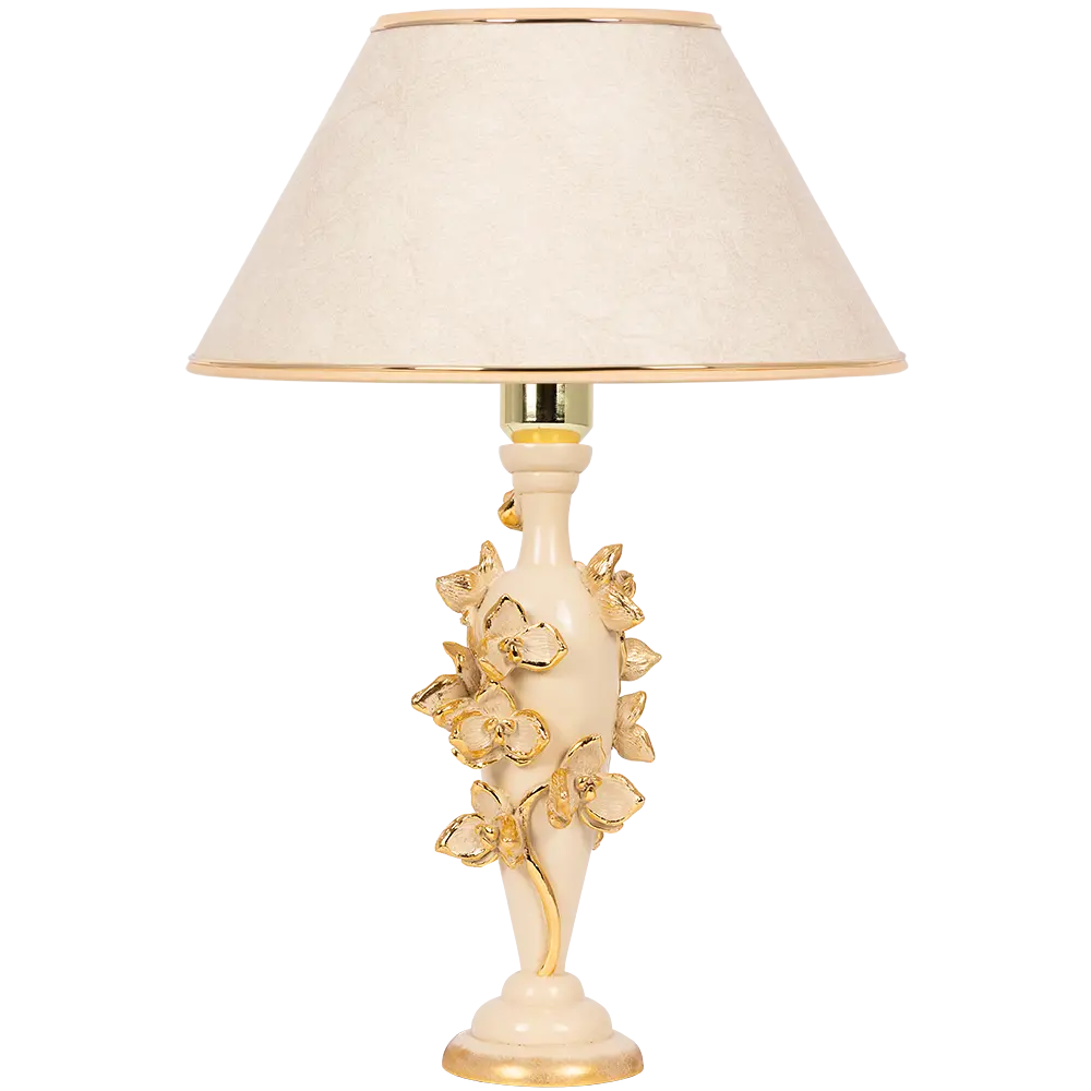 Фото Настольная лампа BOGACHO СБ-186/АС/Молоко Орхидея Лира цвет слоновая кость Фото Настольная лампа BOGACHO СБ-186/АС/Молоко Орхидея Лира цвет слоновая кость