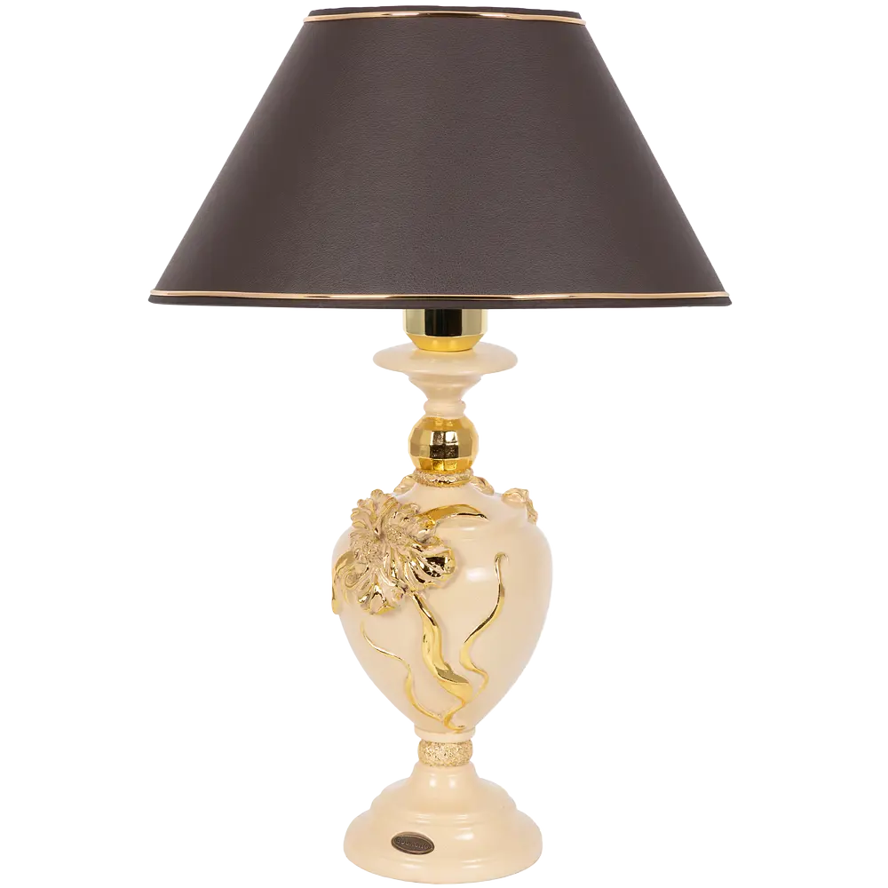 Фото Настольная лампа BOGACHO Флер де Лис СБ-180/АС/Мокко цвет бежевый Фото Настольная лампа BOGACHO Флер де Лис СБ-180/АС/Мокко цвет бежевый