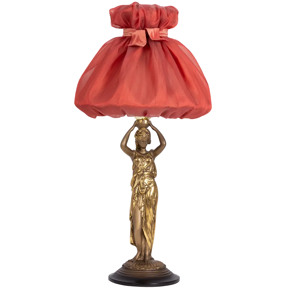 Фото Настольная лампа BOGACHO СБ-68/Б/Мадлен роза Гречанка цвет красный
