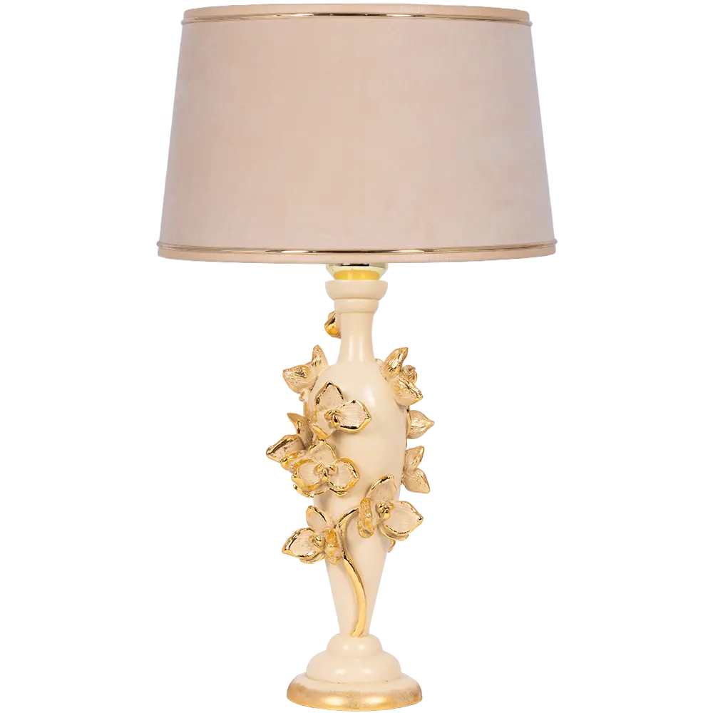 Фото Настольная лампа BOGACHO СБ-186/АС/Конфети айвори Орхидея Лира цвет бежевый Фото Настольная лампа BOGACHO СБ-186/АС/Конфети айвори Орхидея Лира цвет бежевый