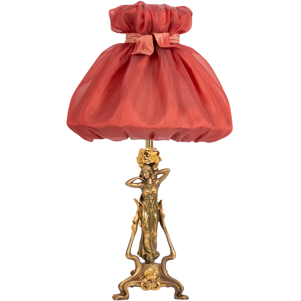 Фото Настольная лампа BOGACHO СБ-43/Б/Мадлен роза Флора цвет красный Фото Настольная лампа BOGACHO СБ-43/Б/Мадлен роза Флора цвет красный
