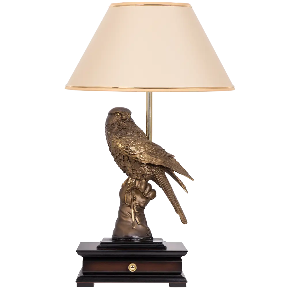 Фото Настольная лампа BOGACHO СБ-8/Б/Крем Соколиная охота цвет бежевый Фото Настольная лампа BOGACHO СБ-8/Б/Крем Соколиная охота цвет бежевый