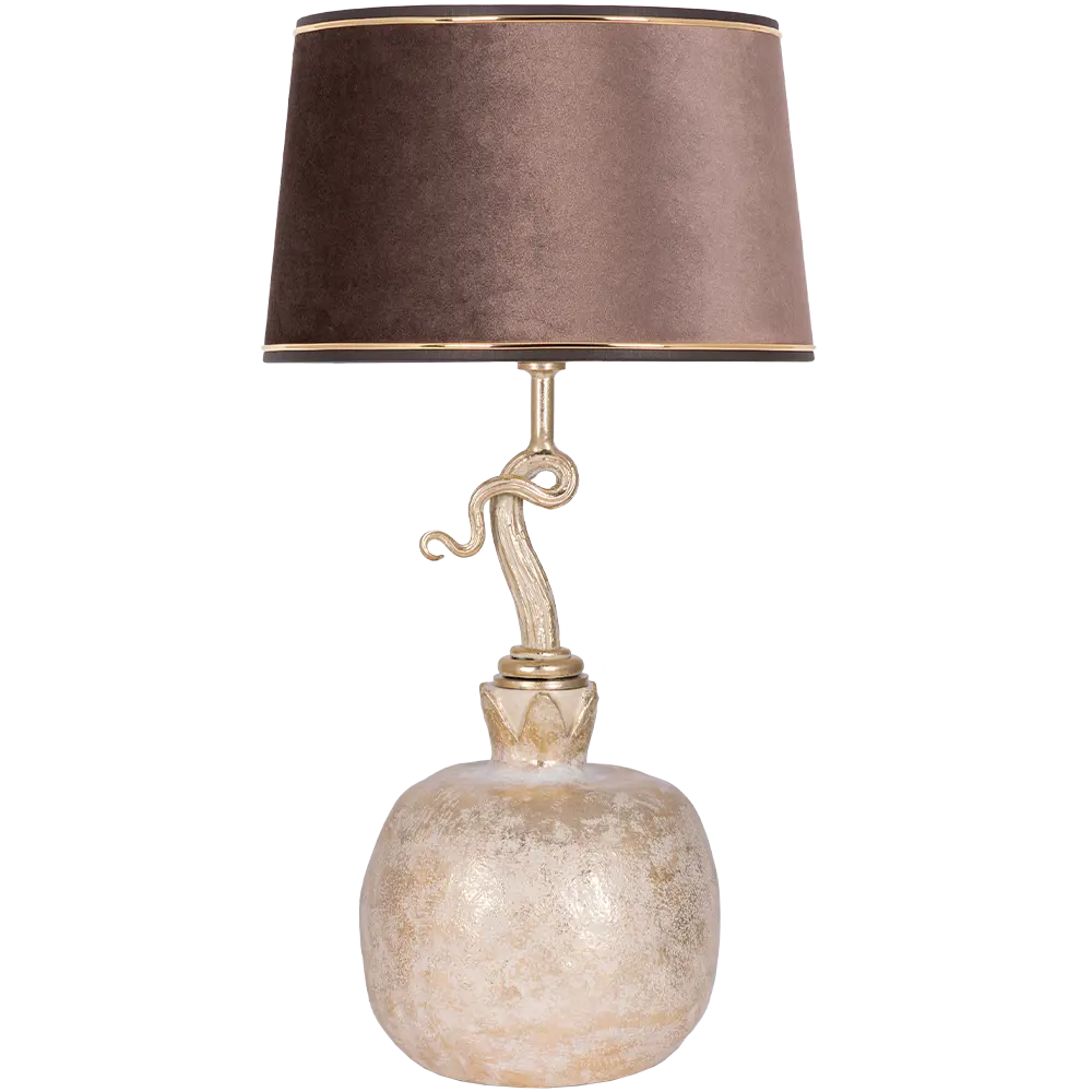 Фото Настольная лампа BOGACHO СБ-188/АС/Тюссо кофе цвет коричневый Фото Настольная лампа BOGACHO СБ-188/АС/Тюссо кофе цвет коричневый