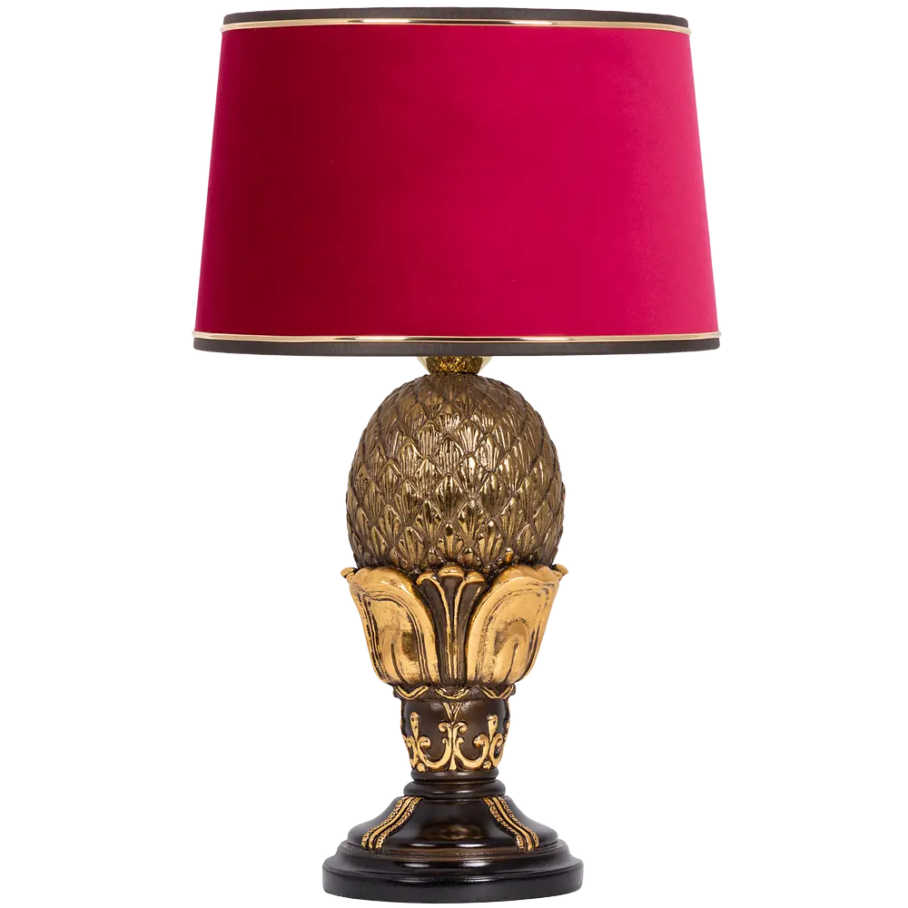 Фото Настольная лампа BOGACHO СБ-95/Б/Тюссо амарант Источник Энергии цвет красный